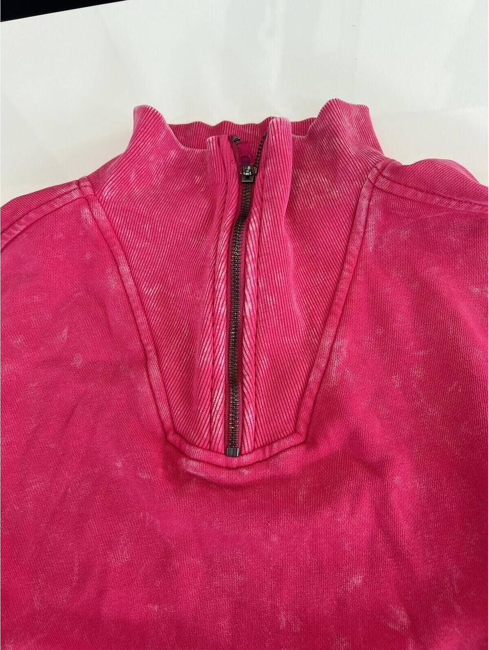 $98 Free people Movement Valley Girl Sweat Heather Pink Sweatshirt Pullover XS - Picture 6 of 10